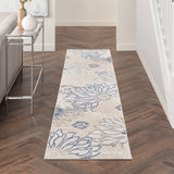 nourison passion psn17 ivory grey blue rug