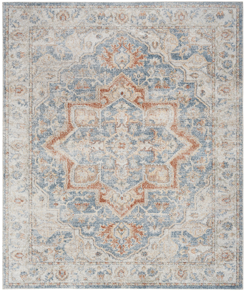 nourison astra machine washable asw12 denim multicolor rug
