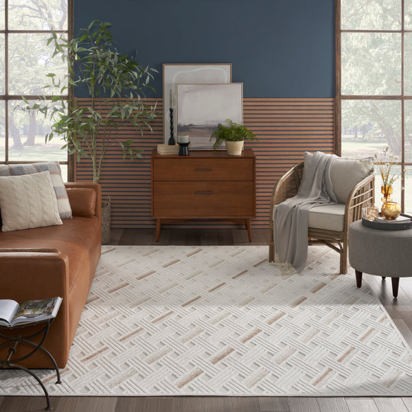 nourison care free caf05 ivory beige rug