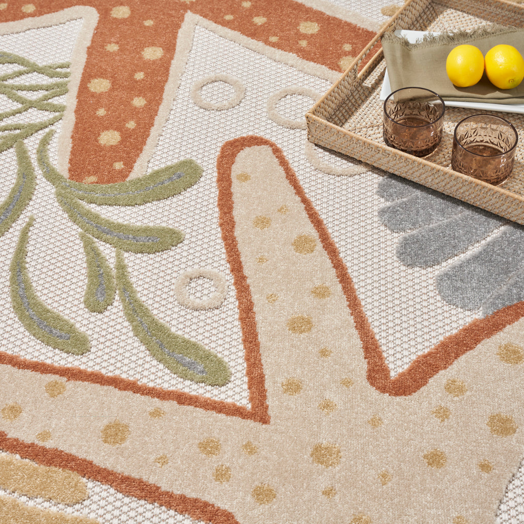 nourison aloha alh24 ivory multicolor rug