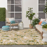 nourison aloha alh17 ivory green rug