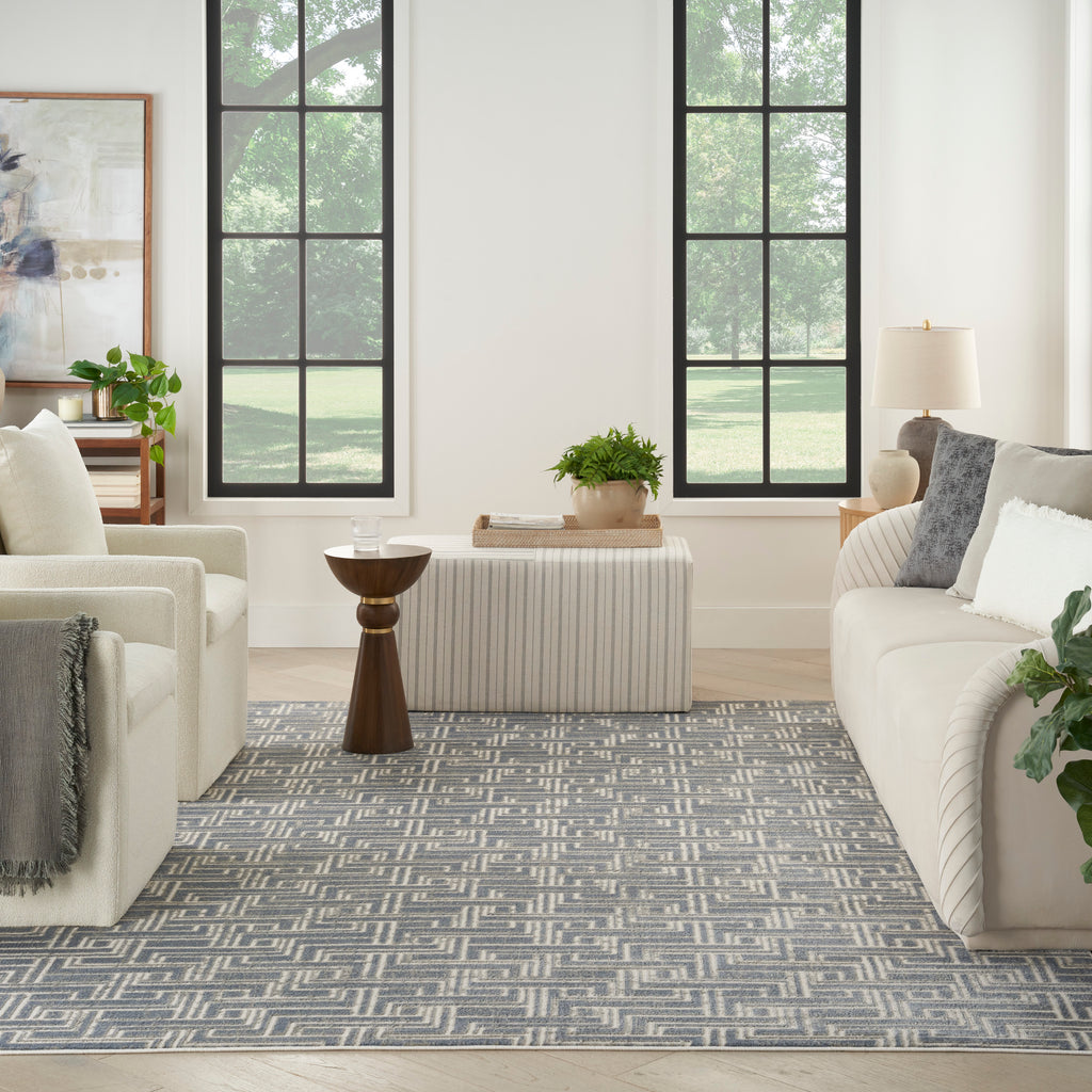 nourison serenity home srh04 blue ivory rug
