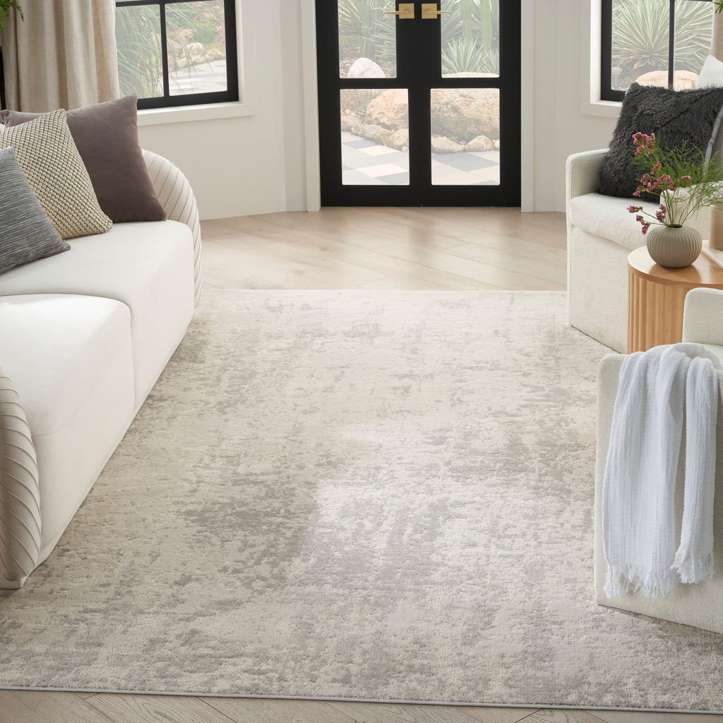 nourison quarry qua01 cream grey rug