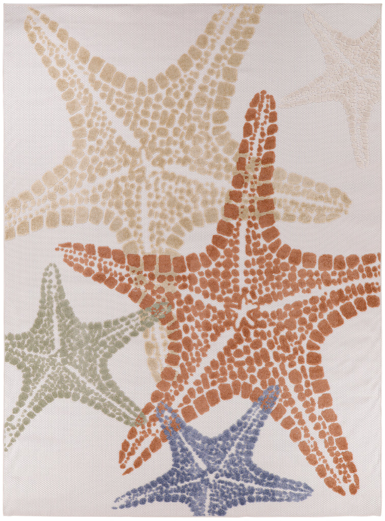 nourison aloha alh28 ivory multicolor rug