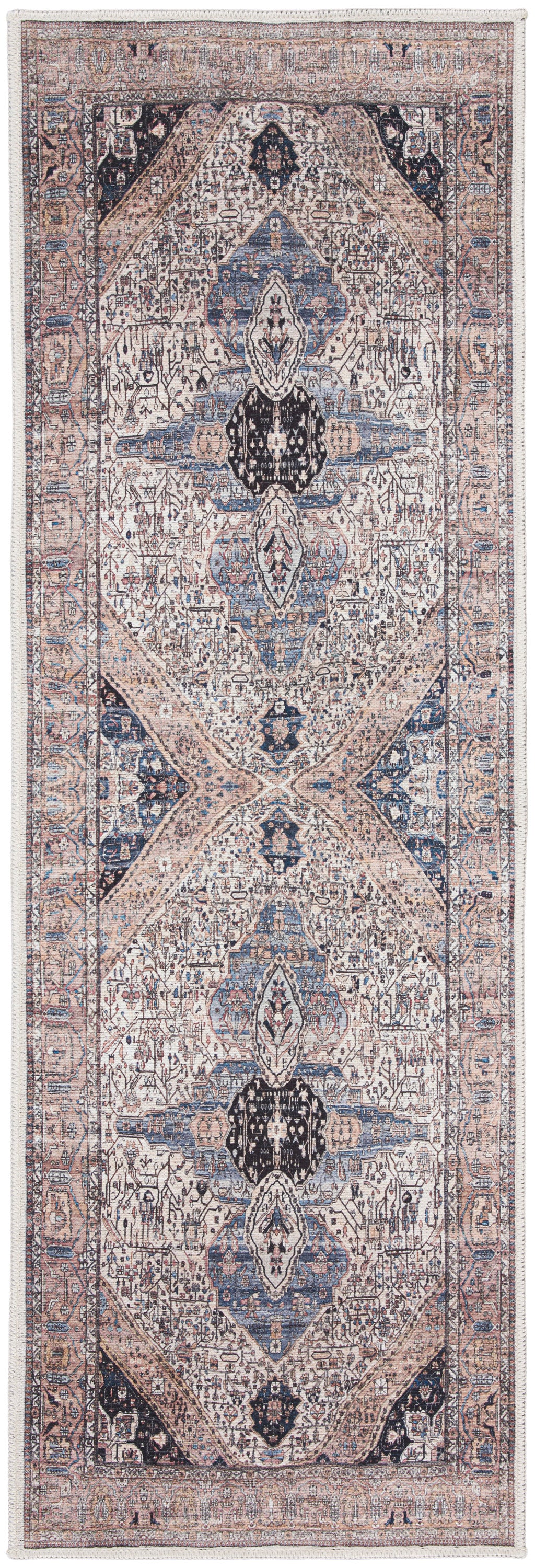 nourison grand washables grw05 ivory blue rug