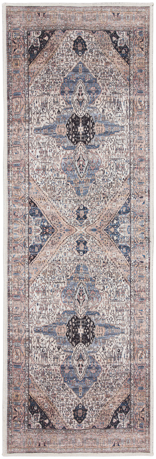 nourison grand washables grw05 ivory blue rug