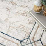 nourison glitz glz03 ivory taupe rug