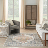 nourison astra machine washable asw11 grey gold rug