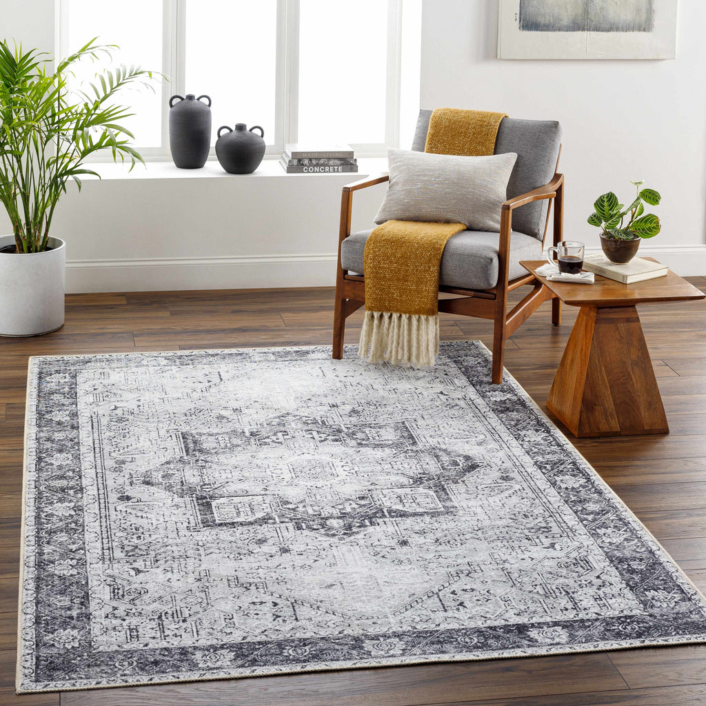 Hauteloom Kyan KYAN Gray Machine Made Cotton Rug