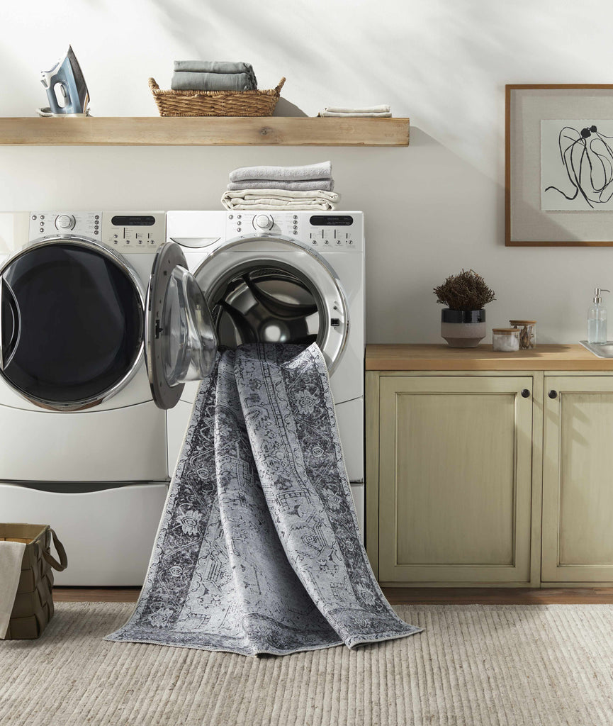 Hauteloom Kyan KYAN Gray Machine Made Cotton Rug