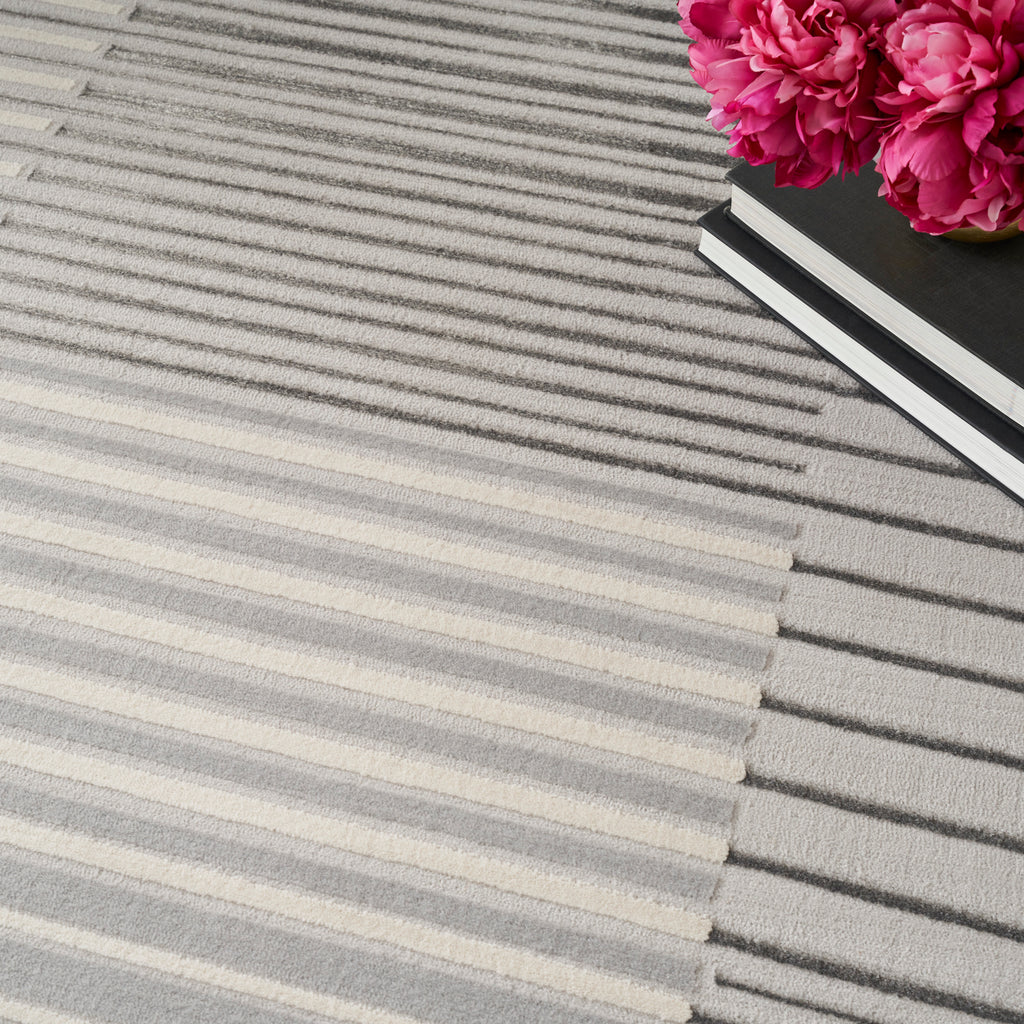 nourison brushstrokes bsk04 silver grey rug