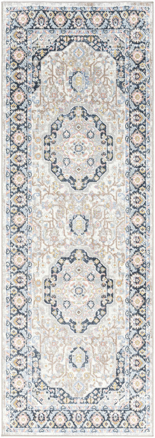Hauteloom Kyra KYRA Light Blue Machine Made Polyester Rug
