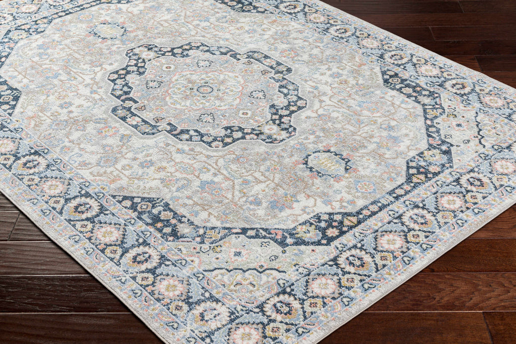 Hauteloom Kyra KYRA Light Blue Machine Made Polyester Rug