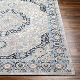 Hauteloom Kyra KYRA Light Blue Machine Made Polyester Rug