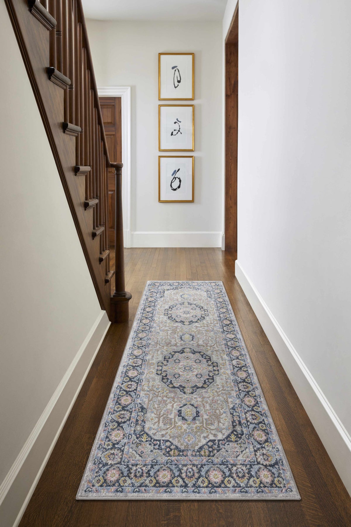 Hauteloom Kyra KYRA Light Blue Machine Made Polyester Rug