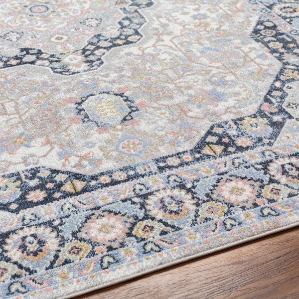 Hauteloom Kyra KYRA Light Blue Machine Made Polyester Rug