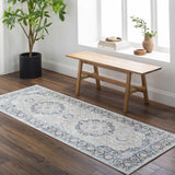Hauteloom Kyra KYRA Light Blue Machine Made Polyester Rug