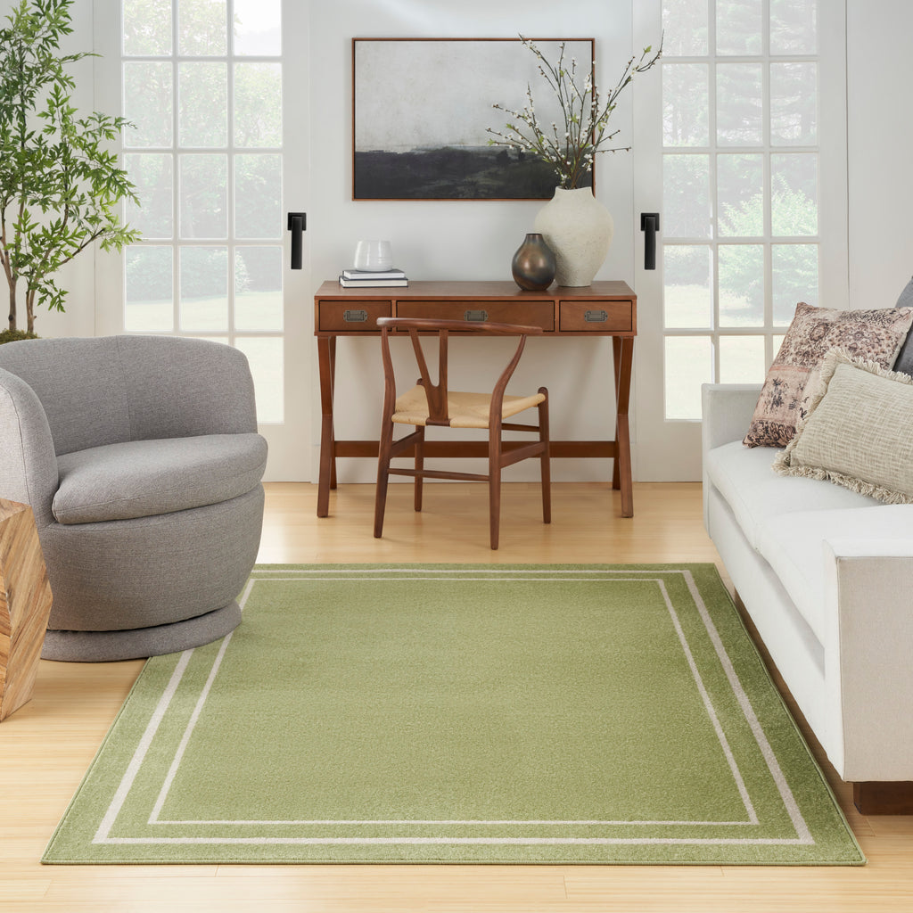 nourison nourison essentials nre02 green ivory rug