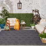 nourison versatile nrv01 charcoal black rug