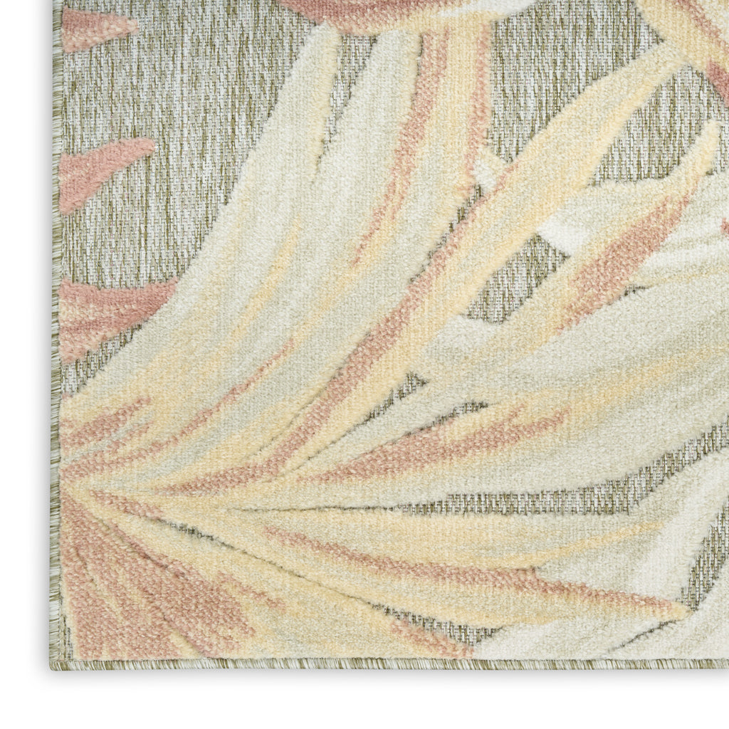 nourison aloha alh43 sage rose rug