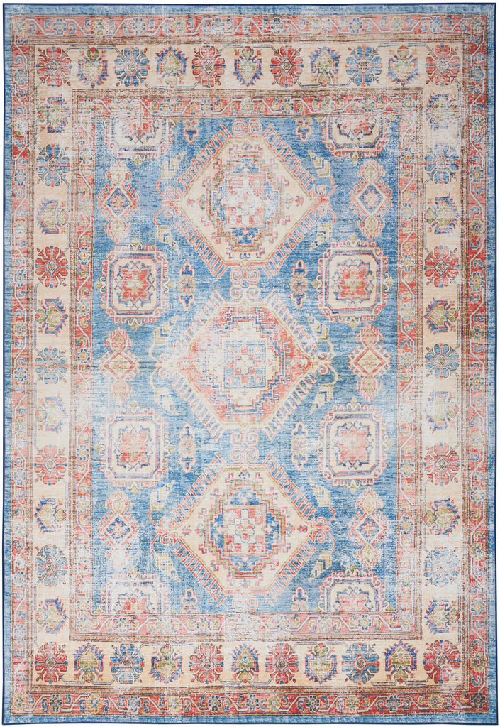 nourison fulton ful08 blue ivory rug