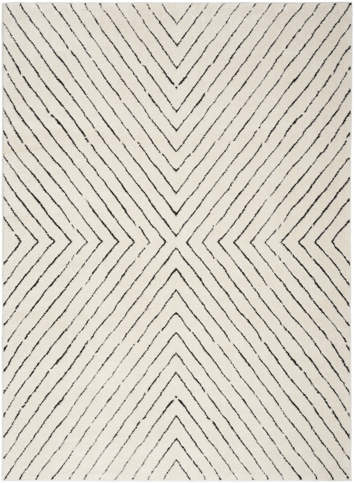 nourison modern comfort mnc01 ivory black rug