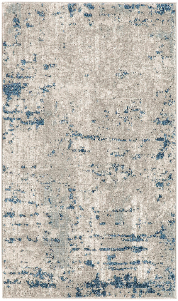 nourison quarry qua01 ivory grey blue rug