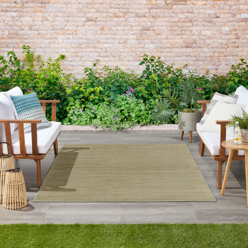 nourison nourison essentials nre01 green gold rug