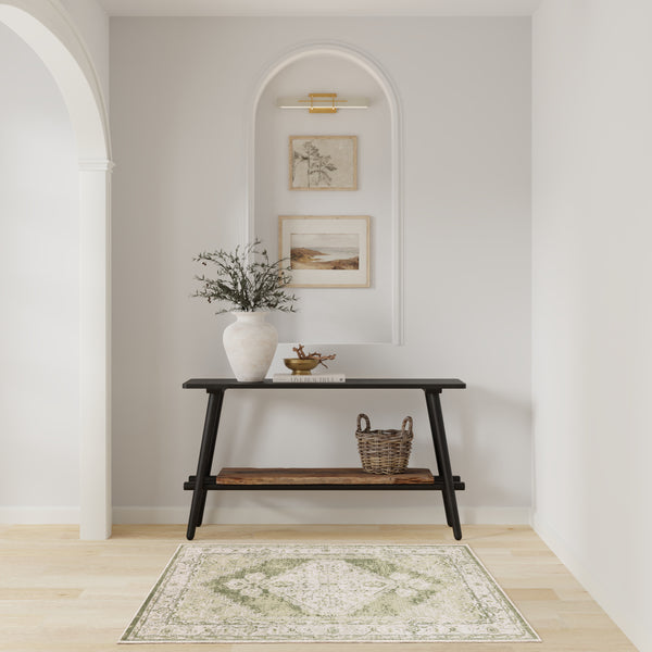 nourison astra machine washable asw11 ivory green rug