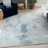 nourison silk shadows sha22 blue green rug
