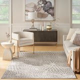 nourison ambiance ami02 grey silver rug