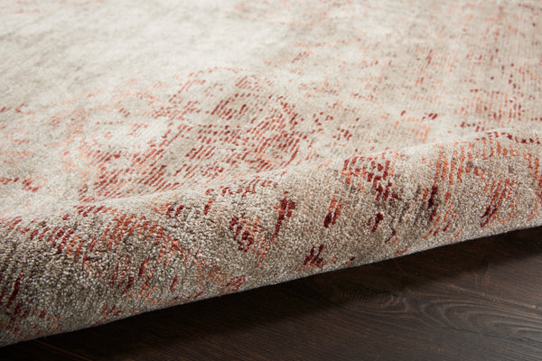 nourison lucent lcn07 silver red rug