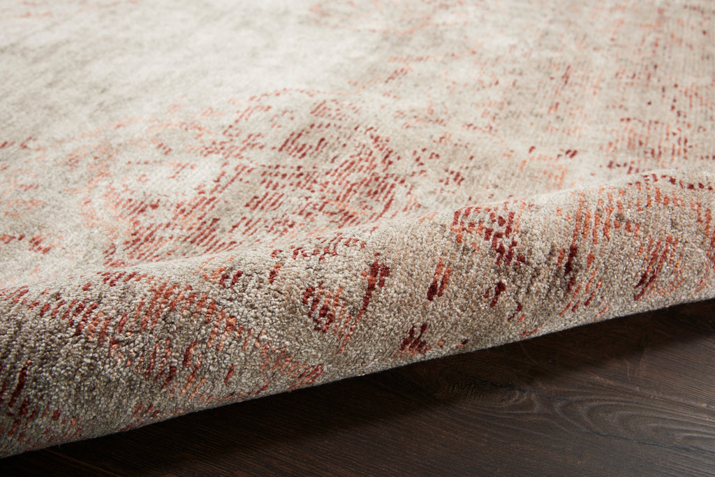 nourison lucent lcn07 silver red rug