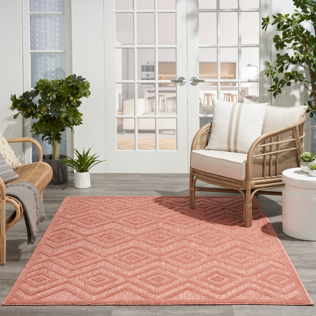 nourison versatile nrv01 coral orange rug
