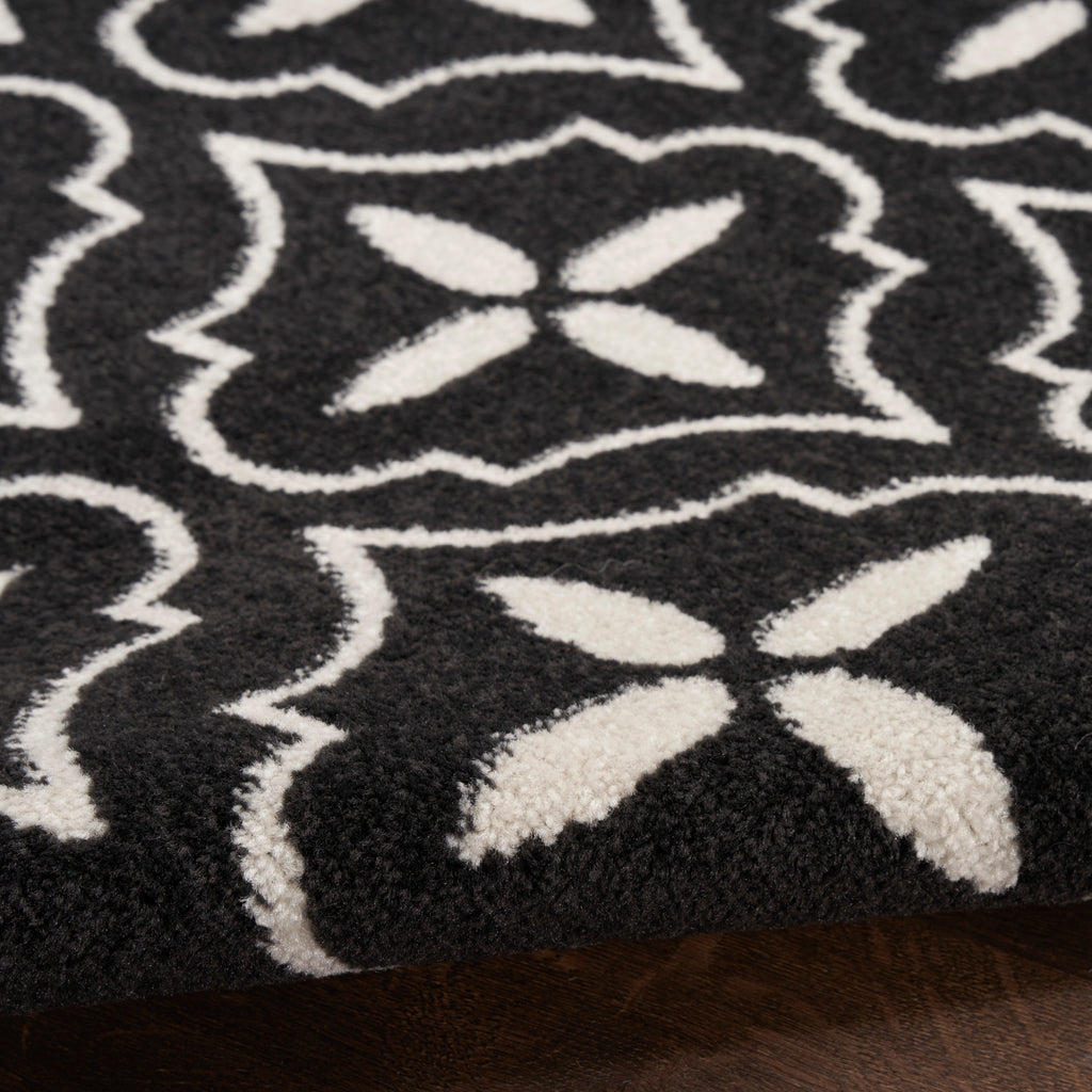 nourison nourison essentials nre04 black ivory rug
