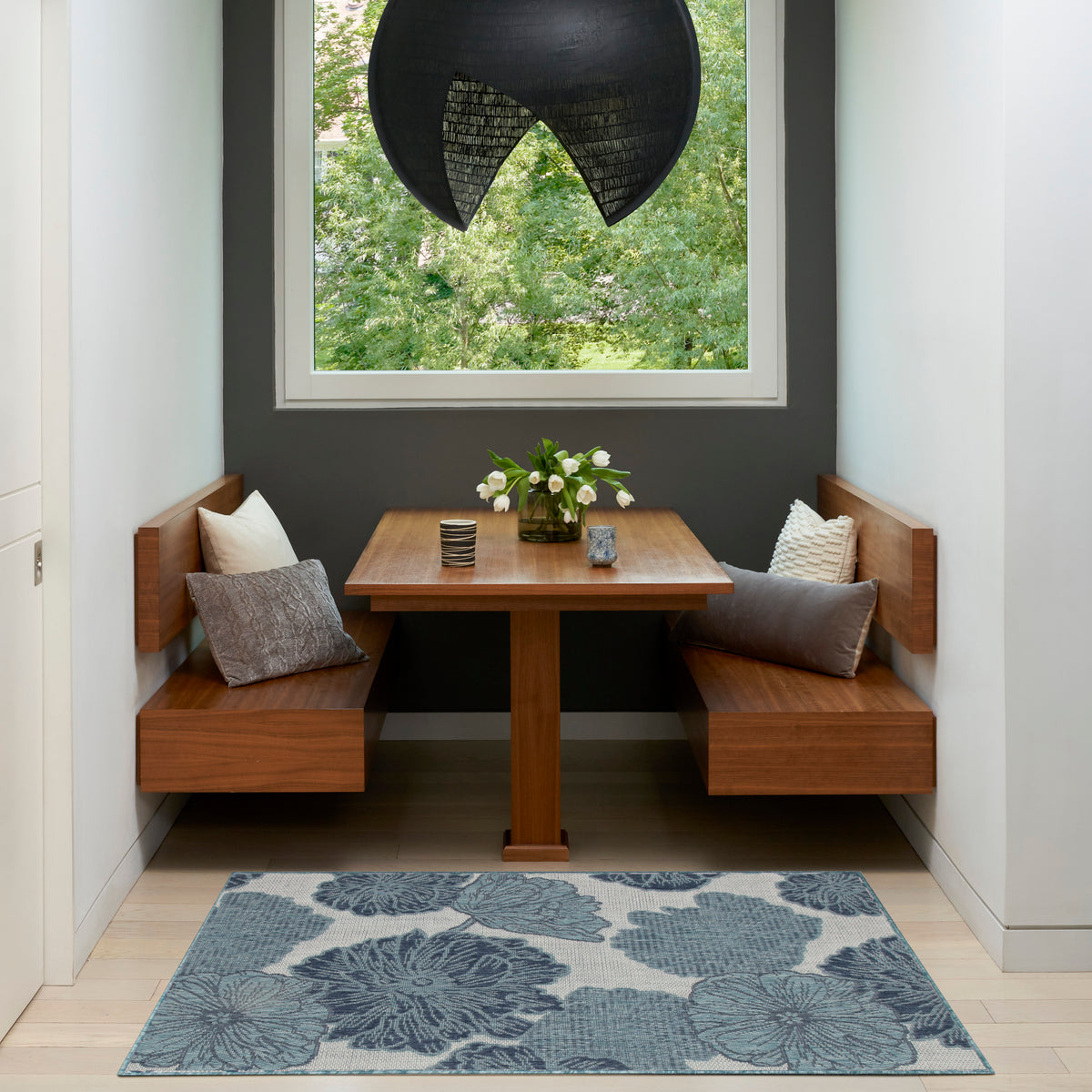 nourison garden oasis goa04 blue rug