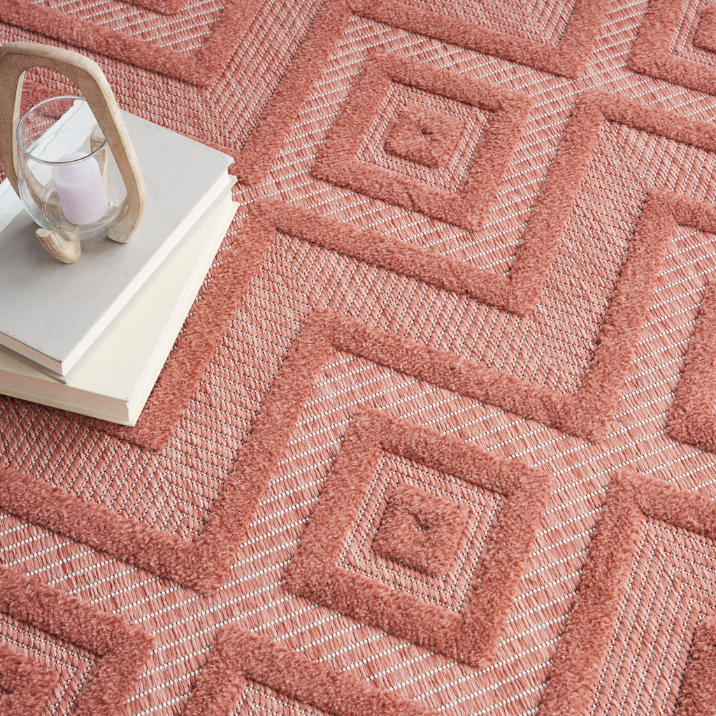 nourison versatile nrv01 coral orange rug