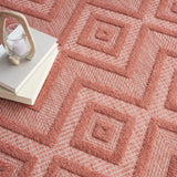 nourison versatile nrv01 coral orange rug