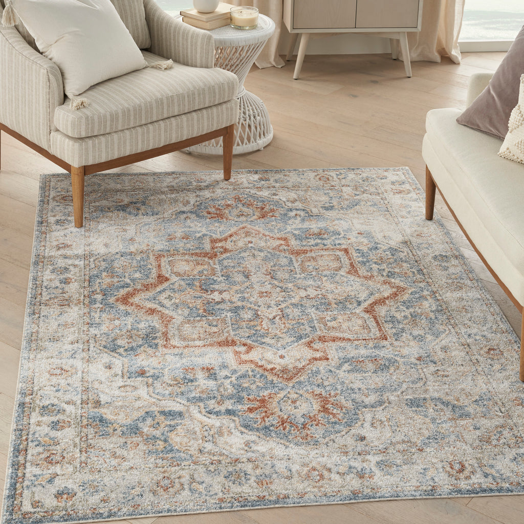 nourison astra machine washable asw12 denim multicolor rug