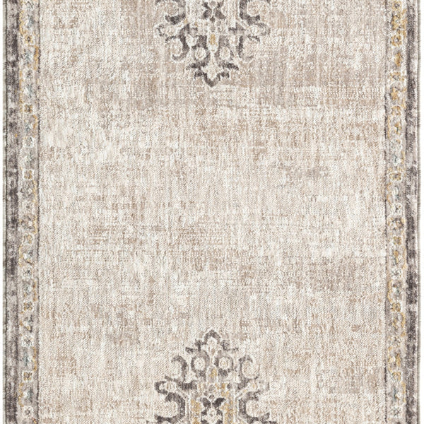 nourison antique fusion anf01 ivory charcoal rug