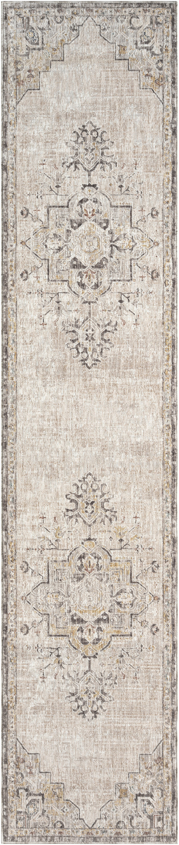 nourison antique fusion anf01 ivory charcoal rug