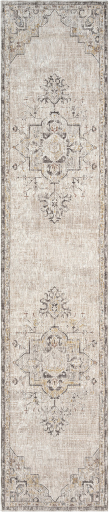 nourison antique fusion anf01 ivory charcoal rug