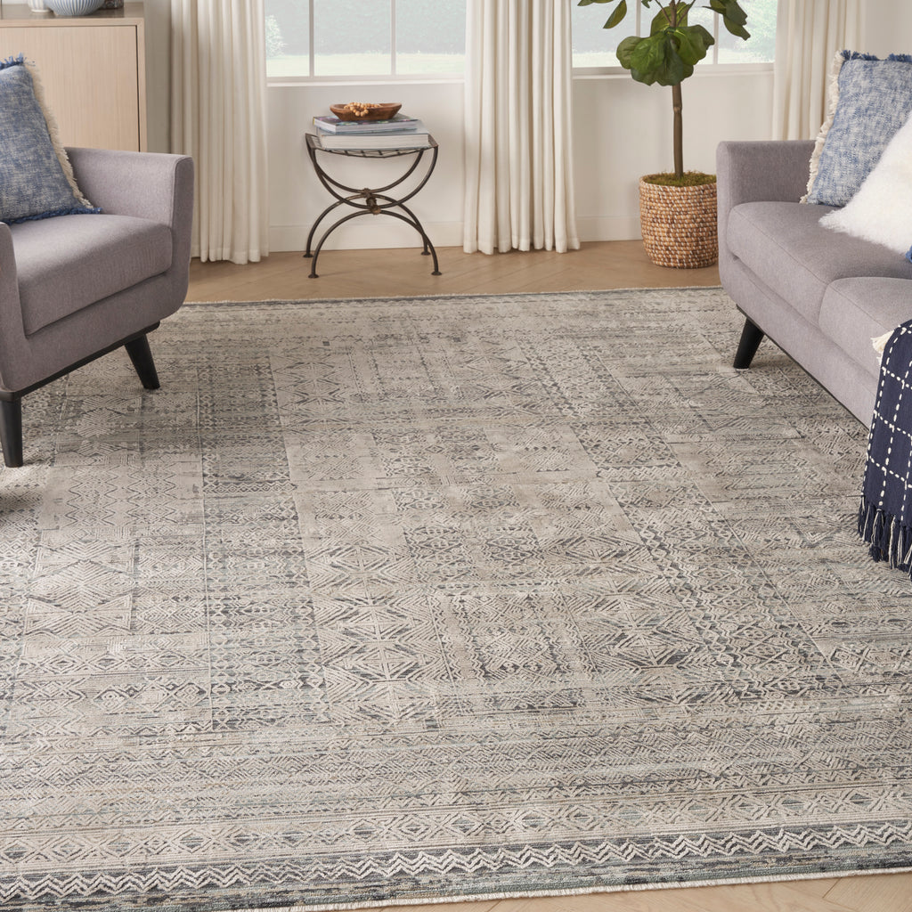nourison lynx lnx06 ivory blue rug