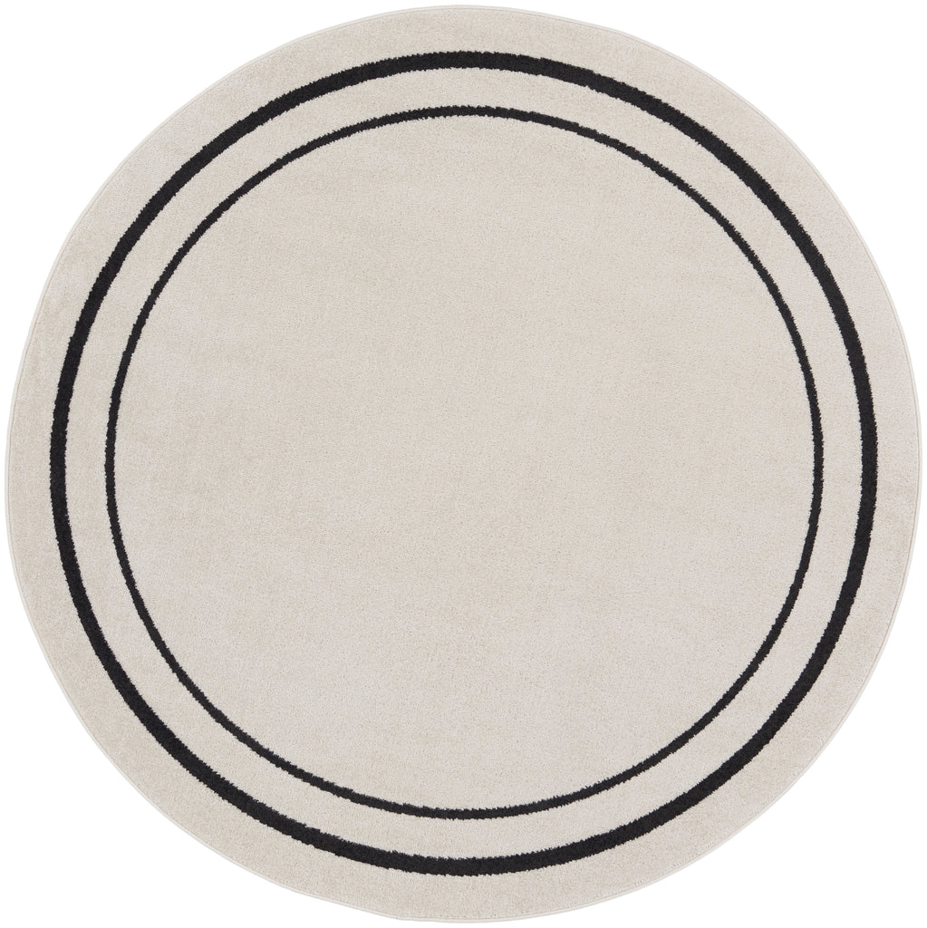 nourison nourison essentials nre02 ivory black rug