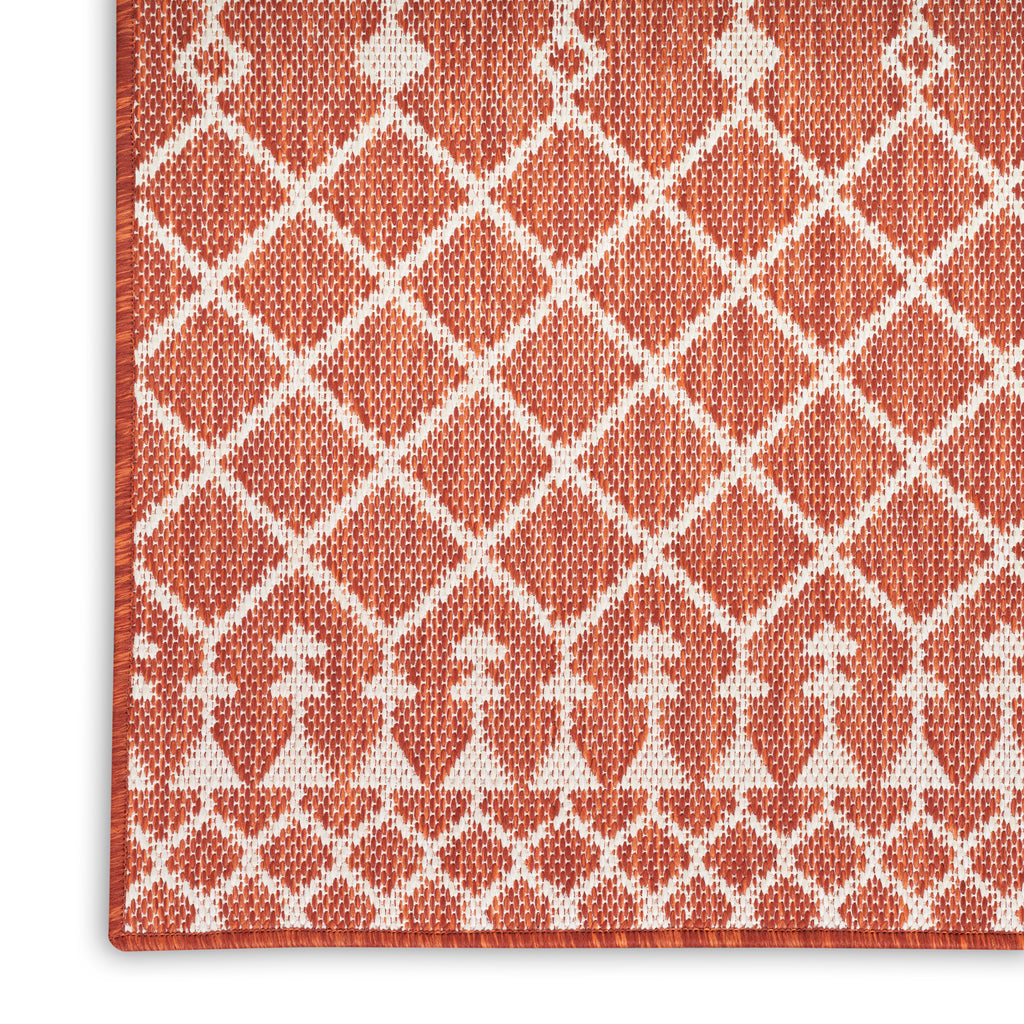 nourison positano pos02 terracotta rug