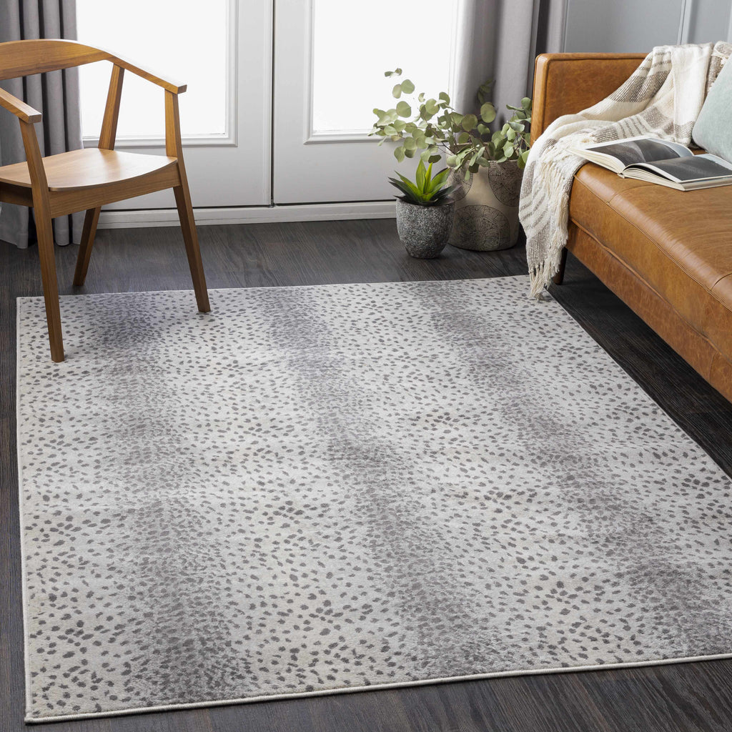 Hauteloom Leichhardt LEICH Charcoal Machine Made Polypropylene Rug