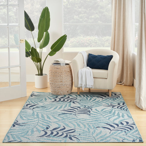 nourison garden oasis goa01 blue rug