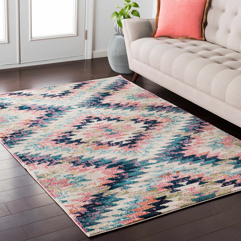 Hauteloom Lewisberry LEW White Machine Made Polypropylene Rug