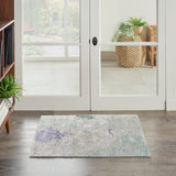 nourison silk shadows sha22 blue green rug