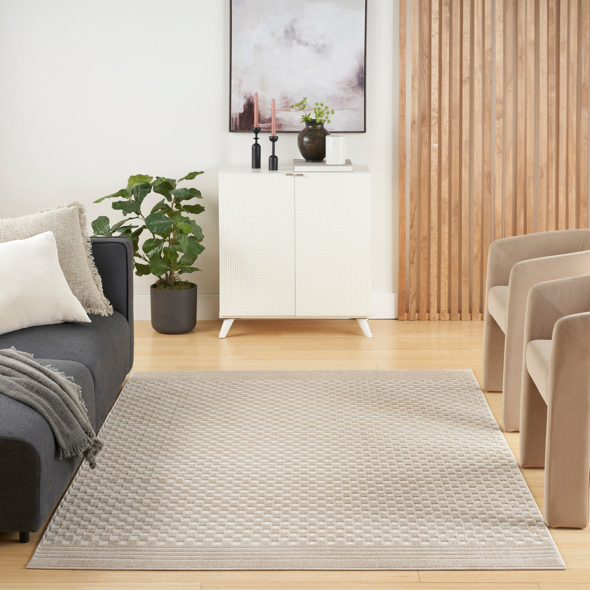nourison care free caf02 beige rug